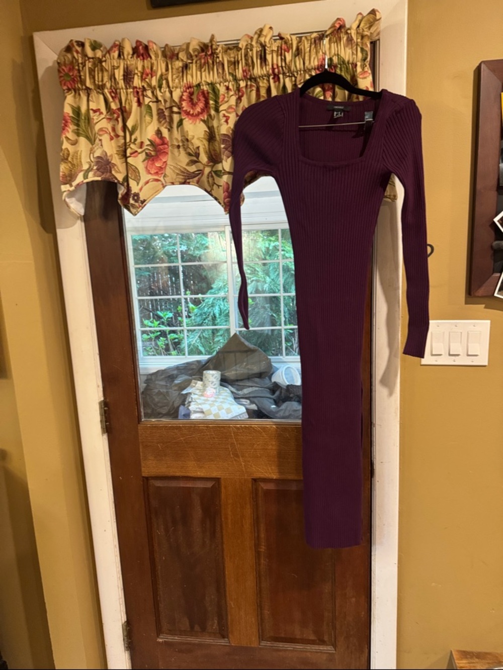Forever 21 Plum Ribbed Maxi Bodycon Dress